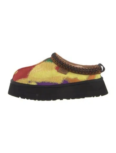 Pre-owned Ugg Colorblock Pattern Mules In Multi