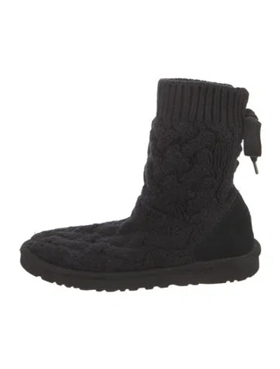 Pre-owned Ugg Combat Boots In Black