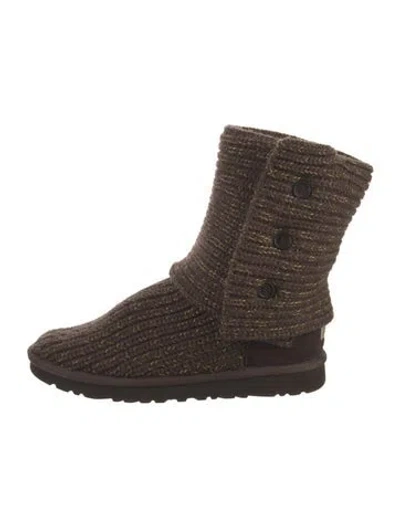 Pre-owned Ugg Combat Boots In Brown
