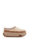 Ugg Venture Daze Cozy Shearling Flatform Shoes In Natural (beige)
