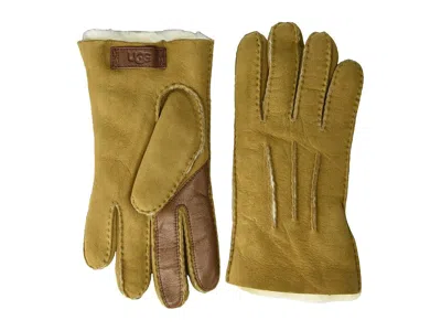 Ugg Contrast Water Resistant Sheepskin Tech Gloves Extreme Cold Weather Gloves Chestnut: Lg In Multi