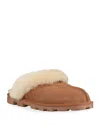 Ugg Disquette Sheepskin And Suede Comfort Slide In Chestnut