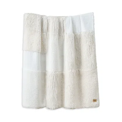 Ugg Corben Patchwork Throw Blanket, 50 X 70 In White