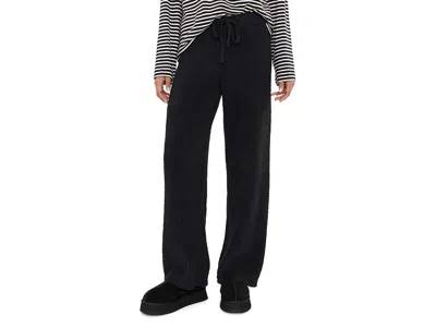Ugg Couria Straight-leg Rib Pants Women's Clothing Black: Sm 29, Polyester