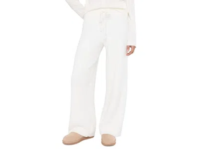 Ugg Couria Straight-leg Rib Pants Women's Clothing Cream: Lg 29, Polyester In Neutral