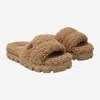Ugg Cozetta Curly 1130838-che Slide Slippers Women's Chestnut Sheepskin Open Toe