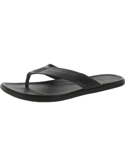 Ugg Cozetta Womens Leather Thong Sandals In Black