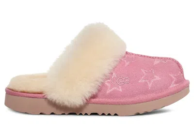 Pre-owned Ugg Cozy Ii Iridescent Stars Slipper (kids) Sneakers In Dusty Orchid/pink Iridescent