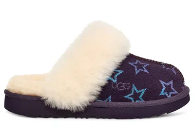 Pre-owned Ugg Cozy Ii Iridescent Stars Slipper (kids) Sneakers In Nightshade/purple Iridescent