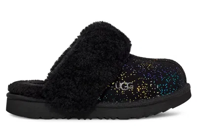 Pre-owned Ugg Cozy Ii Shimmer Sky Slipper (kids) Sneakers In Black/rainbow Metallic In Multi
