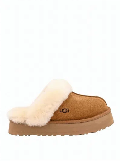 Ugg Cozy Slip-on Mule With Plush Lining And Subtle Logo In White