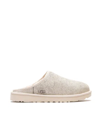 Ugg Crackle Leather Slipper In Beige