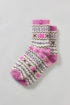 Ugg Cressida Cozy Quarter Crew Sock In Cream, Women's At Urban Outfitters In Multi