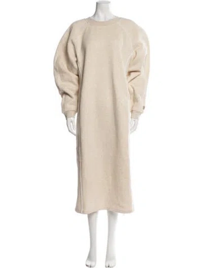 Pre-owned Ugg Crew Neck Long Dress In Neutral