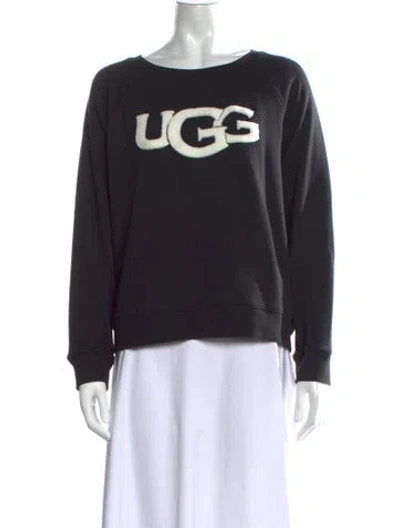 Pre-owned Ugg Crew Neck Long Sleeve Sweatshirt In Black