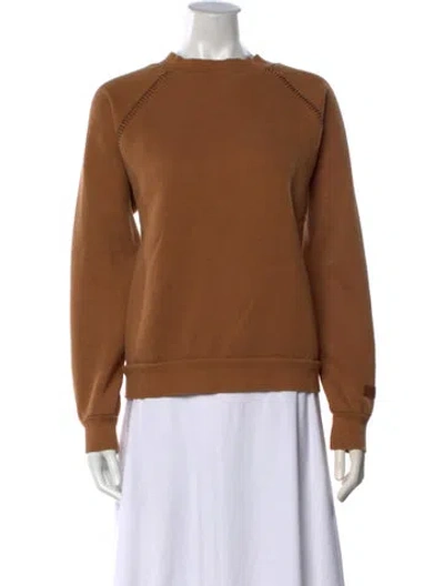 Pre-owned Ugg Crew Neck Long Sleeve Sweatshirt In Brown
