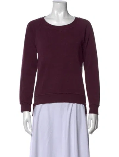Pre-owned Ugg Crew Neck Long Sleeve Sweatshirt In Burgundy