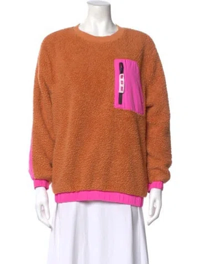 Pre-owned Ugg Crew Neck Long Sleeve Sweatshirt In Orange