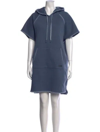 Pre-owned Ugg Crew Neck Mini Dress In Blue