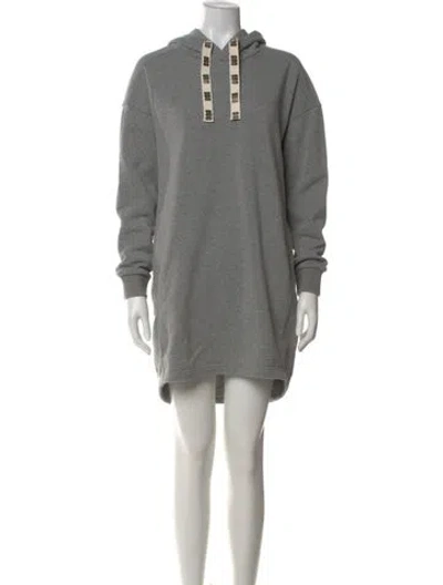 Pre-owned Ugg Crew Neck Mini Dress In Gray
