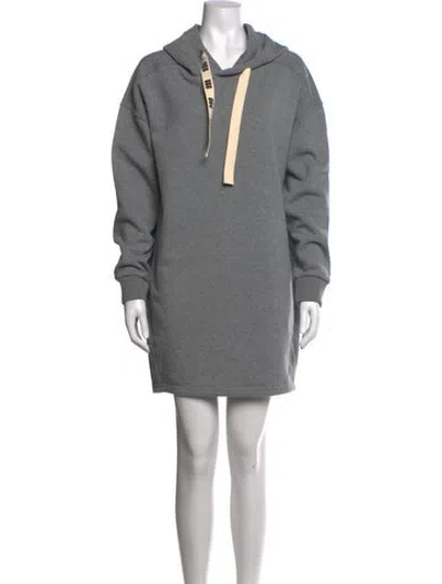 Pre-owned Ugg Crew Neck Mini Dress In Grey