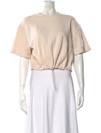 Pre-owned Ugg Crew Neck Short Sleeve Crop Top W/ Tags In Neutral