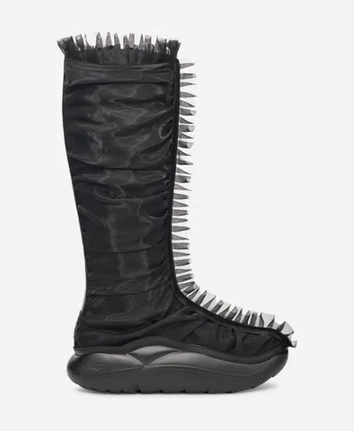 Ugg ® Cs Ruffle Boot Tall Textile/recycled Materials Classic Boots In Black