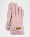 Ugg Shearling Gloves In Ashen Rose
