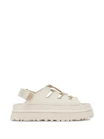 Ugg Cut-out Drawstring Sandals In Metallic