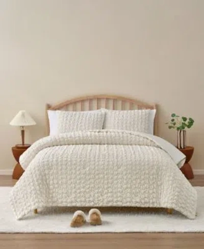 Ugg Dafni Ruched Quilt Set In White
