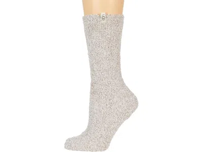 Ugg Darcy Cozy Socks Women's Crew Cut Socks Shoes Cream, Polyester/nylon/chenille In Gray