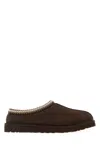Ugg Dark Brown Suede Tasman Slippers In Brown