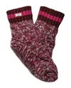 Ugg Deedee Fleece Lined Quarter Ii Socks In Red