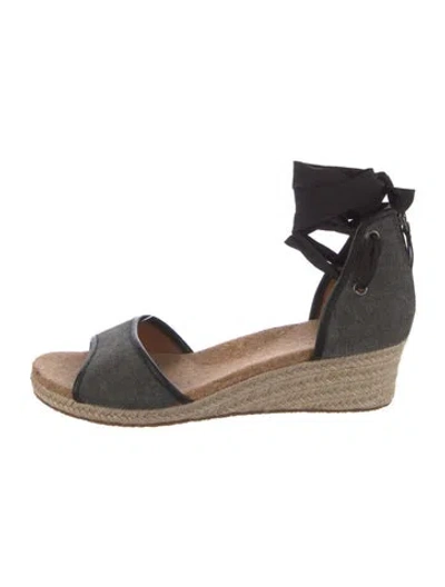 Pre-owned Ugg Denim Espadrilles In Gray