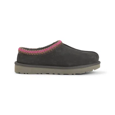 UGG UGG DENSE SMOKE SUEDE LEATHER TASMAN II SLIPPERS