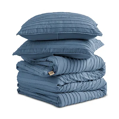 Ugg Devon Comforter Set, Full Queen In Blue