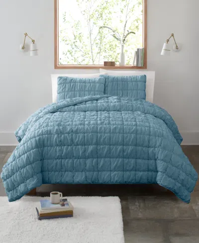 Ugg Closeout!  Devon Puff Quilt Set, Full/queen In Cove