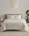Ugg Devon Tide Ruched Quilt Set In Ivory