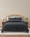 Ugg Devon  Braid Quilt Set, Full/queen In Black