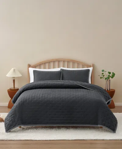 Ugg Devon  Braid Quilt Set, King In Black