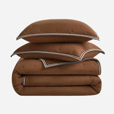 Ugg Devon ®braid Tob Set T/txl Microfiber Bedding In Chestnut
