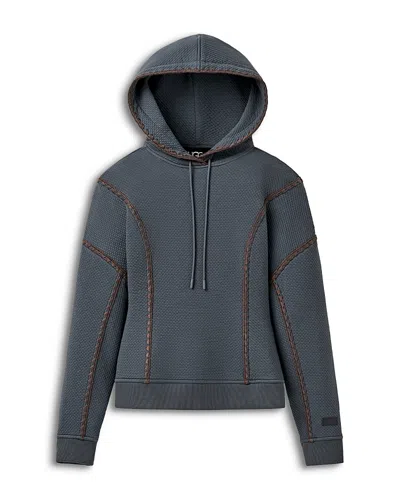 Ugg Dina Shell Stitch Hoodie In Gray