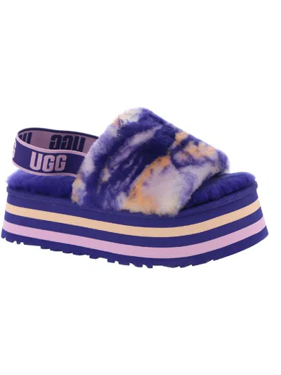 Ugg Disco Marble Slide Womens Casual Stretch Slingback Sandals In Purple