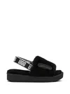 Ugg Disco Shearling Slides In Black