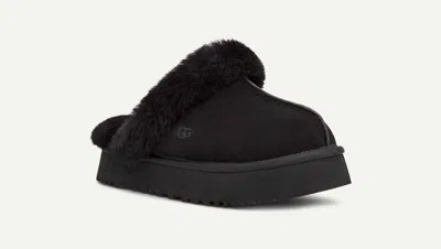 Ugg Disquette 1122550-blk Women's Us 6 Black Suede Sheepskin Slippers Gbnc459