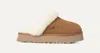 Ugg Disquette 1122550-che Slipper Women Chestnut Suede Sheepskin Platform Gug215 In Brown