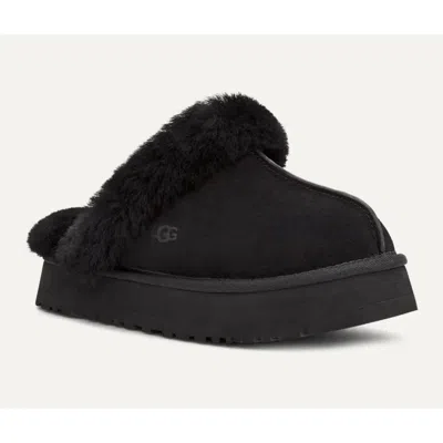Ugg Disquette 1122550-blk Slipper Womens Black Suede Platform Shoes Rhs9101