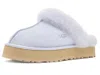 Ugg Blue Platform Slippers In Blue