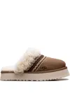 Ugg Disquette Atherson Platform Shearling Slippers In Brown