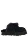Ugg Disquette Chalet Suede And Sheepskin Slippers In Black